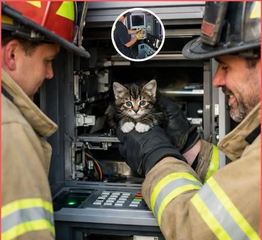 Firefighters Make a Unique Withdrawal From An ATM Machine With A Kitten ...